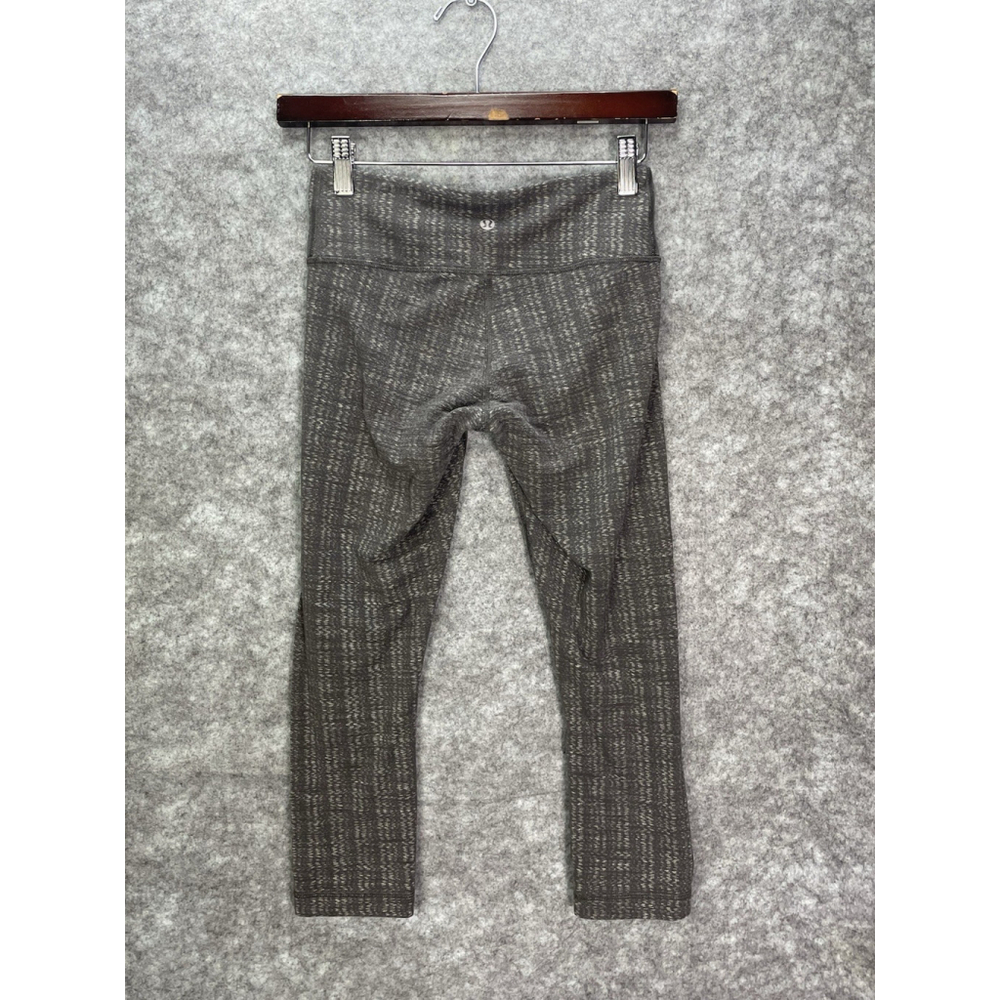 Lululemon Wunder Under Crop Leggings size 2? 4? Running Yoga Textured Stretch - Picture 7 of 10
